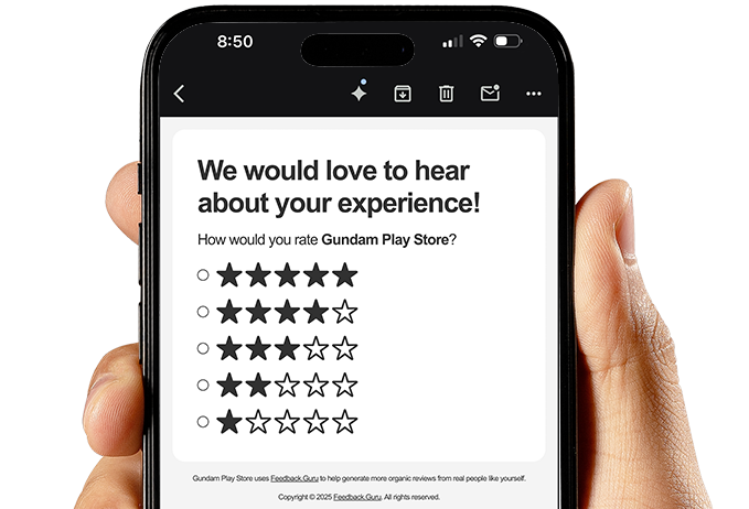 Review request email on phone